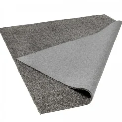 Tapis shaggy tissé motif uni TAPITOP, gris ,blanc