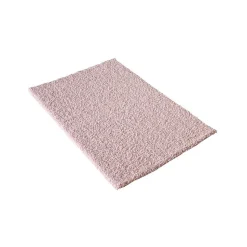 Tapis shaggy tissé motif uni SG LOCA, rose clair
