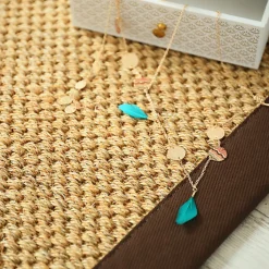 Tapis sisal - Kidara chaume - Ganse marron - 200 x 200 cm