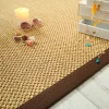 Tapis sisal - Kidara chaume - Ganse marron - 120 x 170 cm