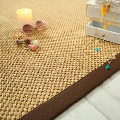 Tapis sisal - Kidara chaume - Ganse marron - 120 x 170 cm