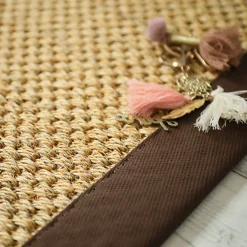 Tapis sisal - Kidara chaume - Ganse marron - 120 x 170 cm