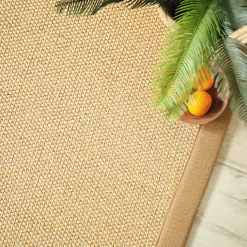 Tapis Sisal - Tulum miel - Ganse lin Camel - 200 x 290 cm
