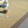 Tapis sisal Yucatan sable - Ganse taupe - 80 x 150 cm