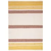 Tapis tissé 100% recyclé blanc et orange L.180 x l.120cm Deco&co