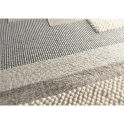 Tapis tissé L. 120 x l. 170 x ep. 2 cm gris GoodHome