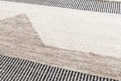 Tapis tissé L. 120 x l. 170 x ep. 2 cm gris GoodHome