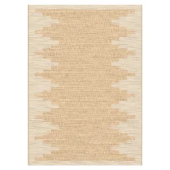 Tapis tissé plat beige et blanc 120 x 170 cm GoodHome Boyoz