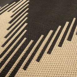Tapis tissé plat Izel ethnique naturel L.200 x l.150 cm