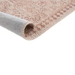 Tapis tissage à plat Bajra GoodHome L. 120cm x l. 170cm crème et marron