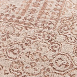 Tapis tissage à plat Bajra GoodHome L. 120cm x l. 170cm crème et marron