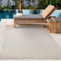Tapis Toulouse extérieur uni, Crème, 160 x 220 cm