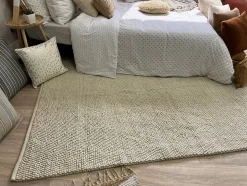 Tapis tricot Alaska écru L.150 x l.100 cm
