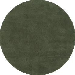 Tapis uni antidérapant lavable Forêt - 120 cm Ronde - RELAX