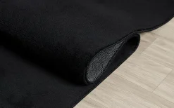 Tapis uni antidérapant lavable Noir - 200 x 280 cm - RELAX