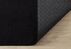 Tapis uni antidérapant lavable Noir - 200 x 280 cm - RELAX