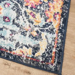 Tapis Vintage Oriental - LYN3 MED Couleurs vives, Orange, rose, bleu