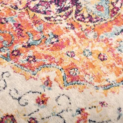 Tapis Vintage Oriental - LYN3 MED Couleurs vives, Orange, rose, bleu