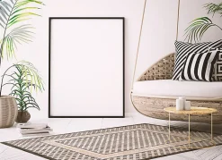 Tapis vinyl pour le salon Tulup 140x210 cm Facile d'entretien Tresse géométrique