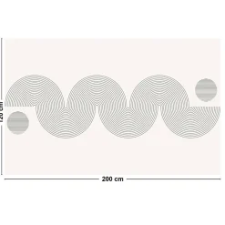 Tapis Vinyle Géometrique Vert - 99deco - L 200 x l 120 cm Ep. 2 mm