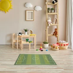 Tapis vinyle motif terrain de football coloris vert L.83x l.49,5 cm x ep. 2 mm