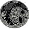 Tapis vinyle rond Tulup fi140 cm Facile d'entretien Crâne