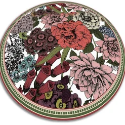 Tapis vinyle rond Tulup fi50 cm Idéal pour le salon Fleurs variées