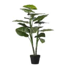 Taro artificiel en pot vert ø70 x h.100 cm