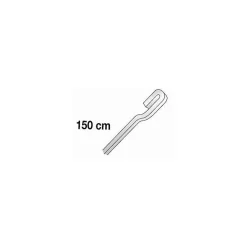 Tige anti-dégondable 4 x 4 en aluminium argenté 1m50.