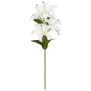 Tige de 4 lys artificielle Jago blanc H80cm - Atmosphera