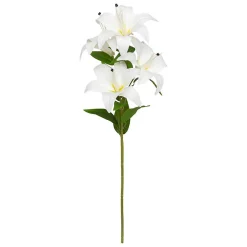 Tige de 4 lys artificielle Jago blanc H80cm - Atmosphera