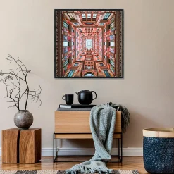 Tirage encadré sur aluminium fantasciarra 90x90 cm Fabriqué en France