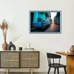 Tirage encadré sur aluminium 50's car 90x60 cm Fabriqué en France