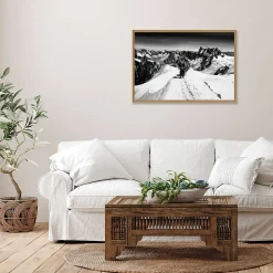 Tirage encadré sur verre synthétique mont-blanc 90x60 cm Fabriqué en France