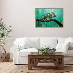 Tirage encadré sur verre synthétique chameleon 90x60 cm Fabriqué en France