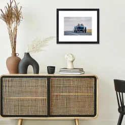 Tirage sous-verre encadré on the road 50x40 cm Fabriqué en France