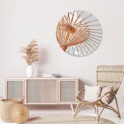 Tirage sur verre synthétique white umbrella lanna 90 cm Fabriqué en France