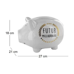 Tirelire cochon XXL Futur milliardaire