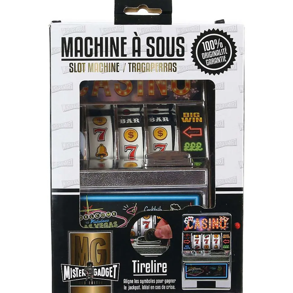 Tirelire machine à sous Slot - 13.5 x 9.6 x 18.4 Type: Jeu de soirée