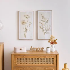Toile 3D Beryl blanc 30x60cm- Modèle A- Atmosphera