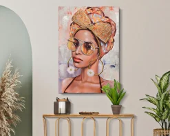 Toile décorative fait main Jennifer 70x30x100 cm