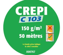 Toile de verre Semin - motif crépi - rouleau 50 x 1 m