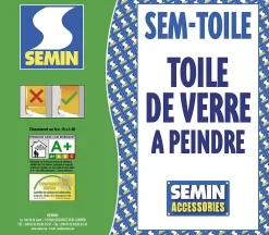Toile de verre Semin - motif maille - rouleau 50 x 1 m