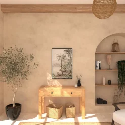 Toile imprimée Alyssa - bois - 60x90 cm - Atmosphera