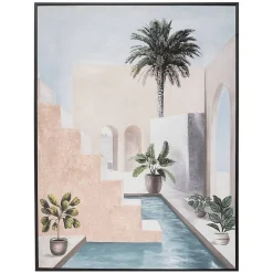 Toile imprimée Anne - bois - 58x78 cm - Atmosphera