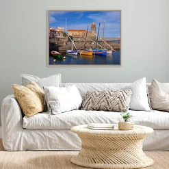 Toile imprimée Canvas Port montée sur châssis bois en pin 60x80 cm