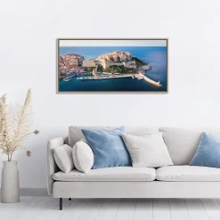 Toile imprimée Corse Bridge montée sur châssis bois en pin 50x100 cm