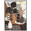 Toile imprimée encadrée Plante - bois - 58x78 cm - Atmosphera