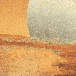 Toile imprimée encadrée Soleil - bois - 60x90 cm - Atmosphera