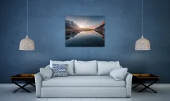 Toile imprimée lac et montagne L.80 x H.60cm Dada Art
